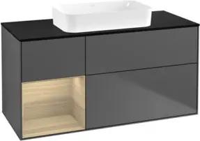 V&B Waschtischunterschrank Finion 120x60 cm, Reg li Oa ven, Anthrac. matt