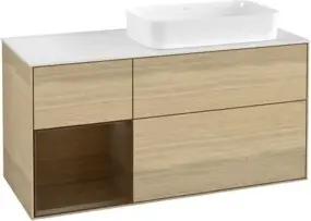 V&B Waschtischunterschrank Finion 120x60 cm, Reg li wal veneer, Oak Veneer