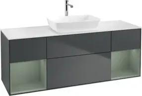 V&B Waschtischunterschrank Finion 160cm, Pl w m, Rg Ol m Lac, md bl. m Lac