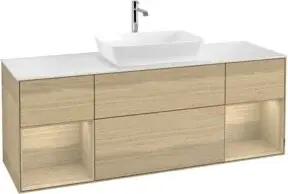 V&B Waschtischunterschrank Finion 160cm, Pl wh. m, Reg Oa ven, Oa ven