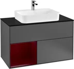 V&B Waschtischunterschrank Wandbeleuchtung Finion 100, Pl bla m, Reg li Peo, Anthrac. m