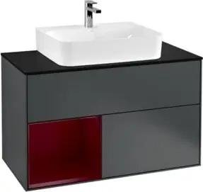 V&B Waschtischunterschrank Wandbeleuchtung Finion 100, Pl bla m, Reg li Peo, md bl. m Lac