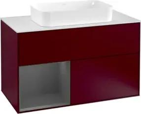 V&B Waschtischunterschrank Wandbeleuchtung Finion 100, Pl wh. m, Reg li Anthrac. m, Peo m