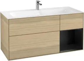 V&B Waschtischunterschrank Wandbeleuchtung Finion 119,6x59,1cm, Reg re bla m Lac, Oa ven