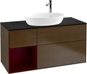 V&B Waschtischunterschrank Wandbeleuchtung Finion 120cm, Pl bla m, Reg Peo m Lac, wal ven