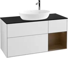 V&B Waschtischunterschrank Wandbeleuchtung Finion 120cm, Pl bla m, Reg wal ven, wh. m Lac