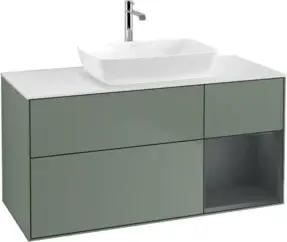 V&B Waschtischunterschrank Wandbeleuchtung Finion 120cm, Pl w m, Reg md m Lac, Oli. m Lac