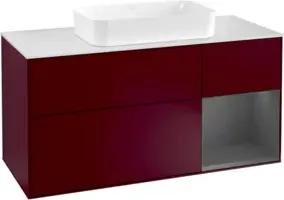 V&B Waschtischunterschrank Wandbeleuchtung Finion 120cm, Pl w m, Reg re Anthrac. m, Peo m