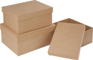 VBS Aufbewahrungsdose Pappschachtelsatz Rechteck, 22,7 cm - 27,7 cm