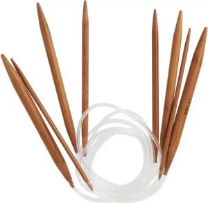 VBS Stricknadeln Rundstricknadel Set Bambus, 4er-Set