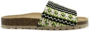 Vegane "thies ® Eco Boho Pool Slide" Sandale aus recycelten Materialien