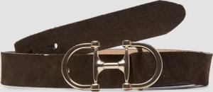 Veloursleder-Gürtel mit eleganter Metall-Schließe