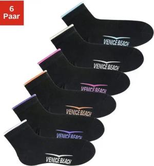 Venice Beach Kurzsocken (Packung, 6-Paar) mit druckfreiem Bündchen