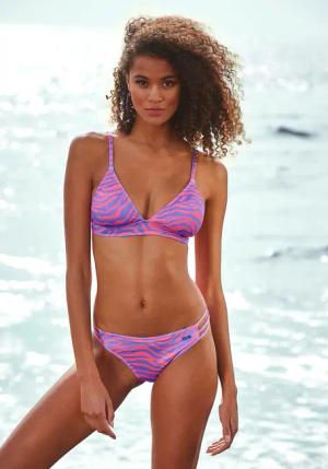 VENICE BEACH Triangel-Bikini-Top Damen violett-koralle Gr.42 Cup C/D