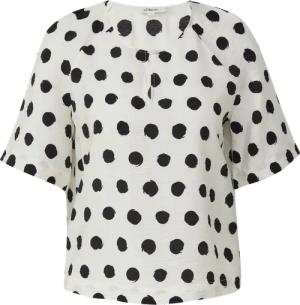 Verkürzte Bluse aus strukturiertem Viskosemix