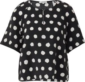 Verkürzte Bluse aus strukturiertem Viskosemix