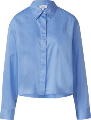 Verkürzte Bluse mit verdeckter Knopfleiste