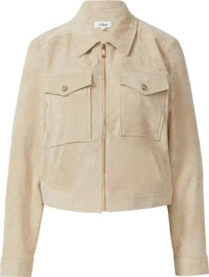 Verkürzte Cordjacke mit aufgesetzten Brusttaschen