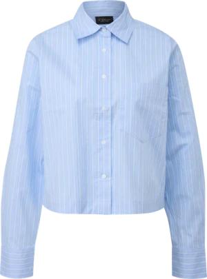 Verkürzte Hemdbluse aus Popeline