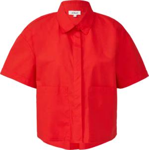 Verkürzte Hemdbluse im Relaxed Fit mit aufgesetzten Taschen