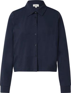 Verkürzte Jerseybluse mit Elastikbund hinten