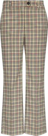 Verkürzte Karohose mit ausgestelltem Saum