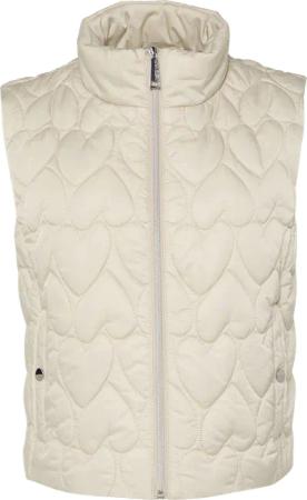 Verkürzte Steppweste mit Herzmuster