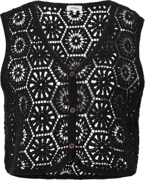 Verkürzte Weste aus Häkelspitze