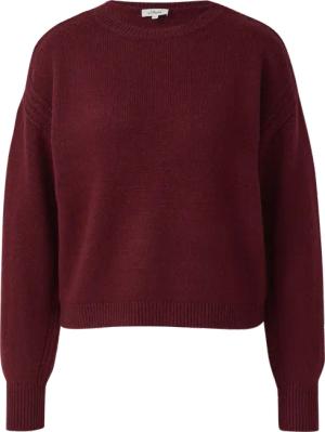 Verkürzter Strickpullover aus Wollmix mit Ripp-Details