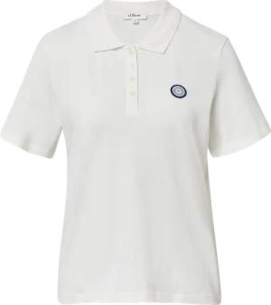 Verkürztes Pique-Poloshirt mit Patch