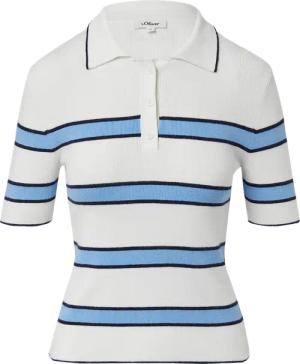 Verkürztes Strick-Polo im Slim Fit