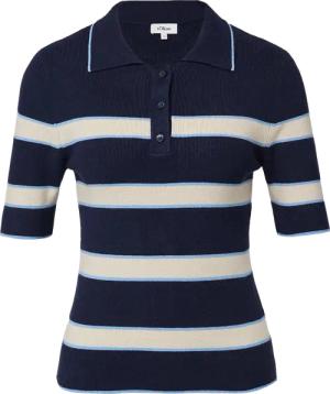 Verkürztes Strick-Polo im Slim Fit