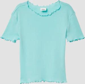 Verkürztes T-Shirt im Slim Fit mit Wellensaum