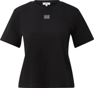 Verkürztes T-Shirt mit Glitzerstein-Details