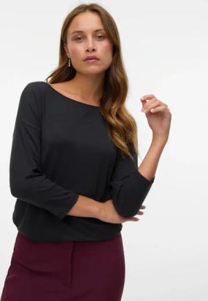 Vero Moda 3/4-Arm-Shirt "VMAVA 3/4 TOP JRS GA NOOS" Materialmix, regular fit