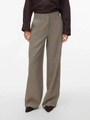 Vero Moda Anzughose "VMBESTIE HW WIDE PANT NOOS" Materialmix, weite Form, mit Stretch