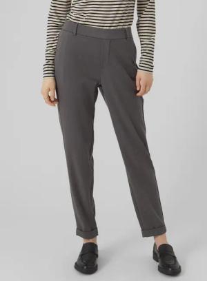 Vero Moda Anzughose "VMMAYA MR LOOSE SOLID PANT NOOS" knöchelfreie Form mit Saumaufschlag