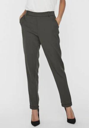 Vero Moda Anzughose VMMAYA MR LOOSE SOLID PANT NOOS knöchelfreie Form mit Saumaufschlag