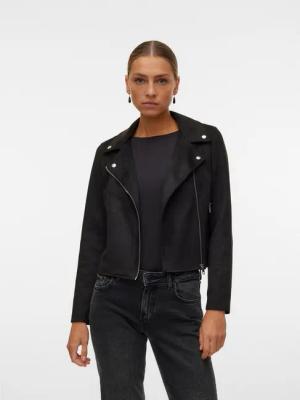 Vero Moda Bikerjacke VMJOSE SHORT FAUX SUEDE JACKET GA NOOS mit asymetrischem Reißverschluss