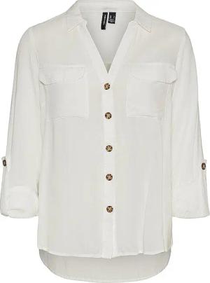 VERO MODA Bluse langarm VMBUMPY weiss | S
