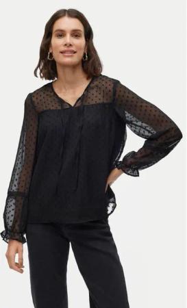 Vero Moda Bluse Leah 10314692 Schwarz Regular Fit