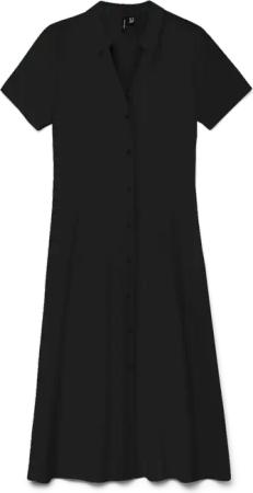 Vero Moda Blusenkleid "VMJOSIE S/S CALF SHIRT DRESS WVN GA" Viskosemischung, regular fit