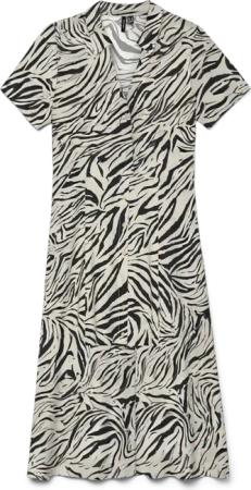 Vero Moda Blusenkleid "VMJOSIE S/S CALF SHIRT DRESS WVN GA" Viskosemischung, regular fit