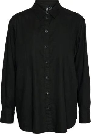 Vero Moda Blusenshirt Basic Rundhals VMLINN LS SHIRT WVN NOOS