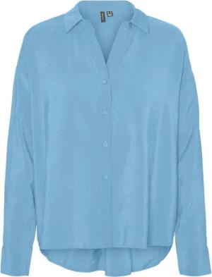 Vero Moda Blusenshirt Legere Hemdbluse Oversized Seidig VMQUEENY VMQUEENY LS OVERSIZE SHIRT WVN GA NOOS