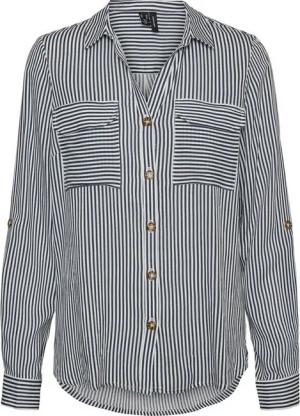 Vero Moda Blusenshirt Legeres Blusen mit Brusttaschen Krempelärmel VMBUMPY VMBUMPY L/S SHIRT NEW WVN GA NOOS