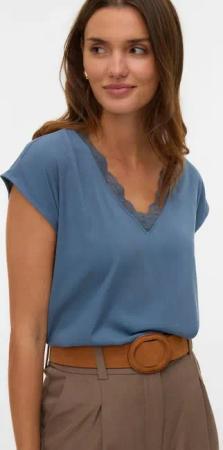 Vero Moda Blusentop VMBELLA SL LACE TOP WVN GA NOOS Viskosemischung