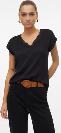 Vero Moda Blusentop VMBELLA SL LACE TOP WVN GA NOOS Viskosemischung