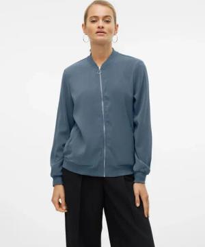 Vero Moda Bomberjacke "VMCONNY, leichte Jacke für den Übergang" seitliche Eingrifftaschen, Rippbündchen