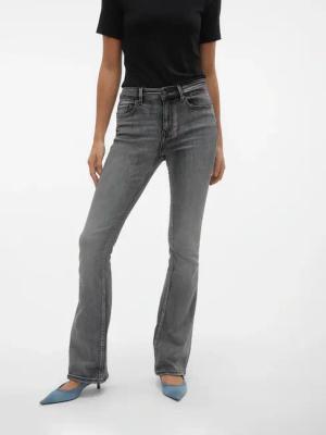 Vero Moda Bootcut-Jeans "VMFLASH MR FLARED JEANS LI213 GA NOOS" Baumwollmischung mit Stretch, regular waist, bootcut fit